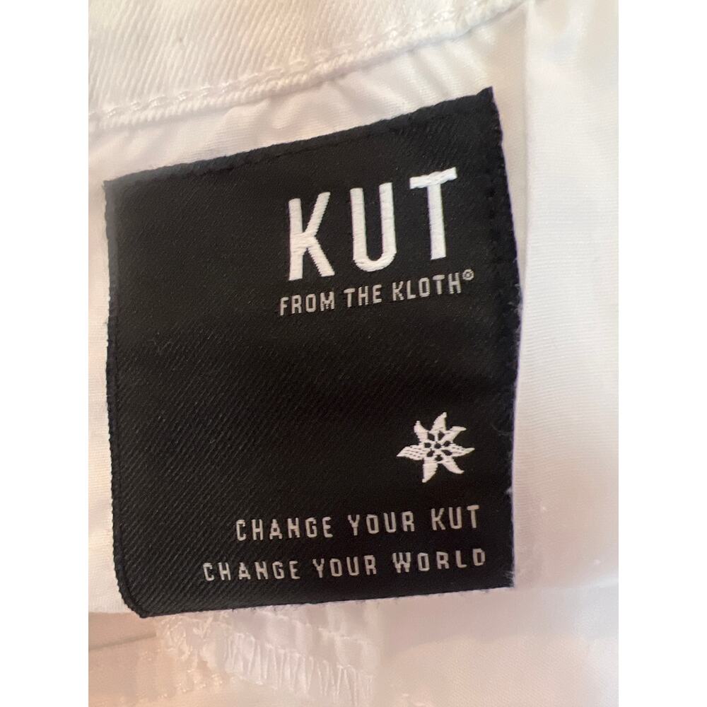 KUT FROM THE KLOTH GIDGET FRAY SHORTS WHITE SIZE 8 - Picture 6 of 13